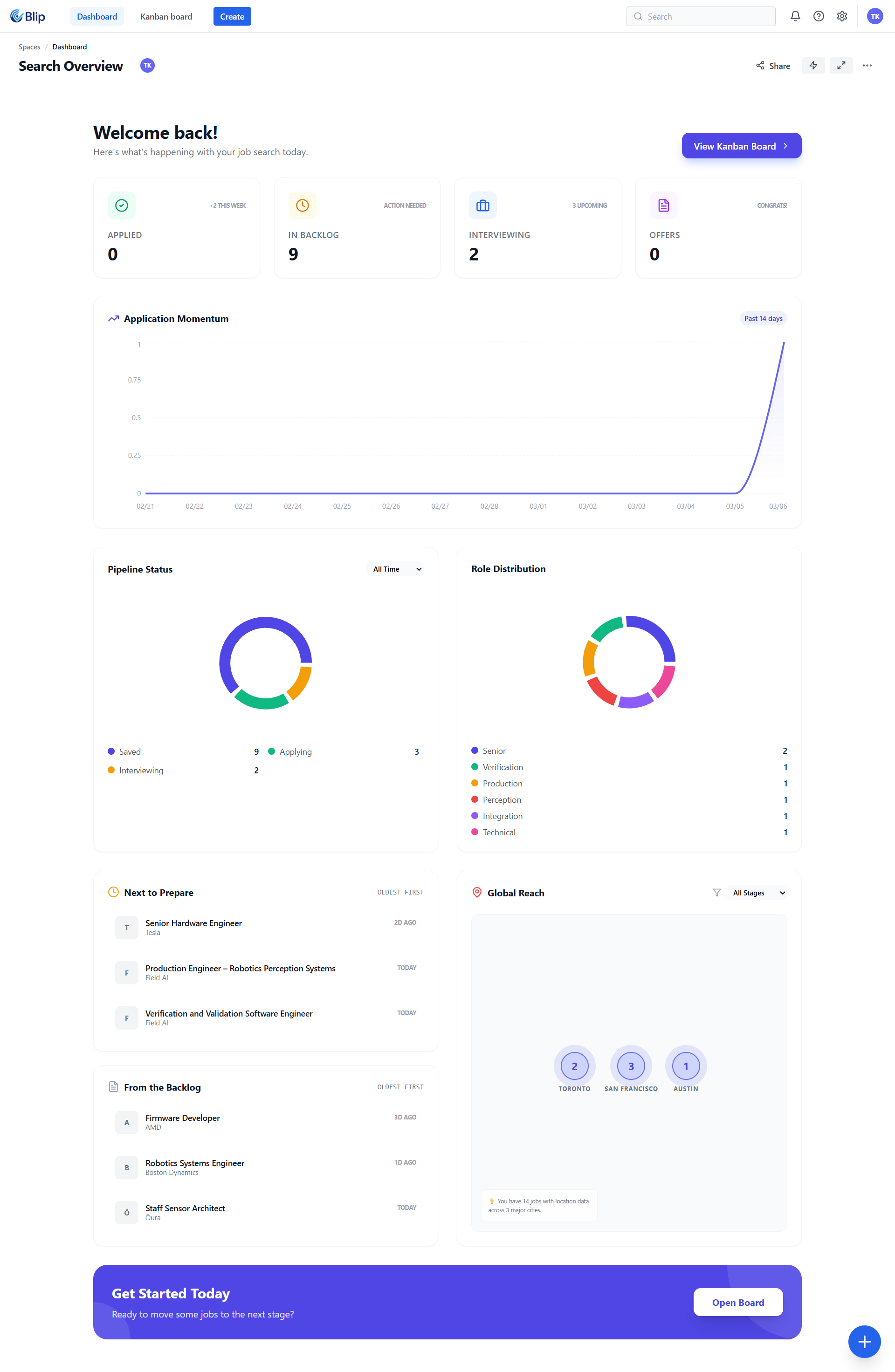 Blip: A Job Application Tracker Built for Engineers